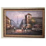 "OIL ON CANVAS" FRAMED ARTWORK-APPROX. 24ï¿½x30ï¿½