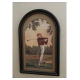 WALL DECOR-"GOLF/LADY"/APPROX. 15"x12"