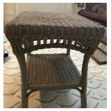 WICKER TABLE-APPROX. 20ï¿½x20ï¿½