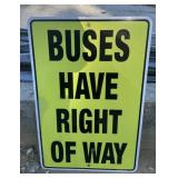 REGULATORY SIGN-'BUSES HAVE RIGHT OF WAY'