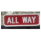 FEDERAL/STATE REGULATORY SIGN-'ALL WAY'
