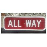 FEDERAL/STATE REGULATORY SIGN-'ALL WAY'
