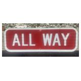 FEDERAL/STATE REGULATORY SIGN-'ALL WAY'