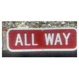 FEDERAL/STATE REGULATORY SIGN-'ALL WAY'