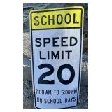FEDERAL/STATE REGULATORY SIGN-'SPEED LIMIT/SCHOOL'