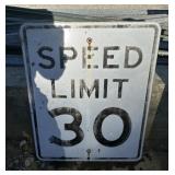 FEDERAL/STATE REGULATORY SIGN-'SPEED LIMIT 30 MPH'