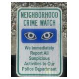 REGULATORY SIGN-'CRIME WATCH'