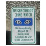 REGULATORY SIGN-'CRIME WATCH'