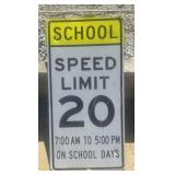 FEDERAL/STATE REGULATORY SIGN-'SPEED LIMIT/SCHOOL'
