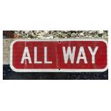 FEDERAL/STATE REGULATORY SIGN-'ALL WAY'