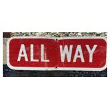 FEDERAL/STATE REGULATORY SIGN-'ALL WAY'
