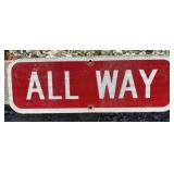 FEDERAL/STATE REGULATORY SIGN-'ALL WAY'