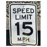 FEDERAL/STATE REGULATORY SIGN-'SPEED LIMIT 15 MPH'