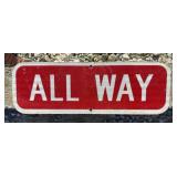 FEDERAL/STATE REGULATORY SIGN-'ALL WAY'