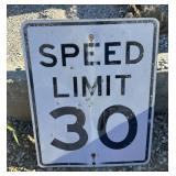 FEDERAL/STATE REGULATORY SIGN-'SPEED LIMIT 30 MPH'