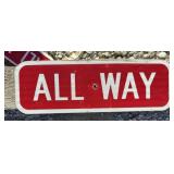 FEDERAL/STATE REGULATORY SIGN-'ALL WAY'