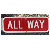 FEDERAL/STATE REGULATORY SIGN-'ALL WAY'