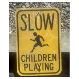 REGULATORY SIGN-'SLOW/CHILDREN AT PLAY'