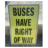 REGULATORY SIGN-'BUSES HAVE RIGHT OF WAY'