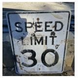 FEDERAL/STATE REGULATORY SIGN-'SPEED LIMIT 30 MPH'