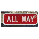 FEDERAL/STATE REGULATORY SIGN-'ALL WAY'