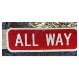FEDERAL/STATE REGULATORY SIGN-'ALL WAY'