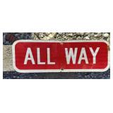 FEDERAL/STATE REGULATORY SIGN-'ALL WAY'