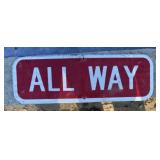 FEDERAL/STATE REGULATORY SIGN-'ALL WAY'
