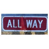 FEDERAL/STATE REGULATORY SIGN-'ALL WAY'
