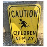 REGULATORY SIGN-'CAUTION/CHILDREN AT PLAY'