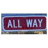 FEDERAL/STATE REGULATORY SIGN-'ALL WAY'
