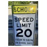 FEDERAL/STATE REGULATORY SIGN-'SPEED LIMIT/SCHOOL'