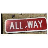 FEDERAL/STATE REGULATORY SIGN-'ALL WAY'