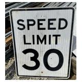 FEDERAL/STATE REGULATORY SIGN-SPEED LIMIT 30 MPH