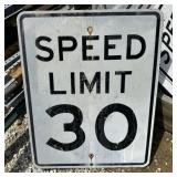 FEDERAL/STATE REGULATORY SIGN-SPEED LIMIT 30 MPH
