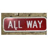 FEDERAL/STATE REGULATORY SIGN-'ALL WAY'