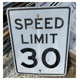 FEDERAL/STATE REGULATORY SIGN-SPEED LIMIT 30 MPH