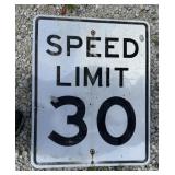 FEDERAL/STATE REGULATORY SIGN-SPEED LIMIT 30 MPH