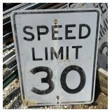 FEDERAL/STATE REGULATORY SIGN-SPEED LIMIT 30 MPH