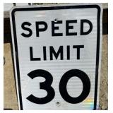 FEDERAL/STATE REGULATORY SIGN-SPEED LIMIT 30 MPH