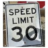 FEDERAL/STATE REGULATORY SIGN-SPEED LIMIT 30 MPH