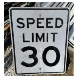 FEDERAL/STATE REGULATORY SIGN-SPEED LIMIT 30 MPH