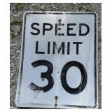 FEDERAL/STATE REGULATORY SIGN-SPEED LIMIT 30 MPH