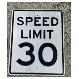 FEDERAL/STATE REGULATORY SIGN-SPEED LIMIT 30 MPH