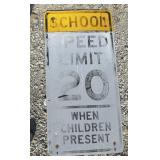 FEDERAL/STATE REGULATORY SIGN-'SPEED LIMIT/SCHOOL'