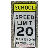 FEDERAL/STATE REGULATORY SIGN-'SPEED LIMIT/SCHOOL'