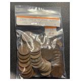 (BAG OF 50) 1940-58-P&D LINCOLN WHEAT BACK CENTS
