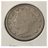 1907 LIBERTY V-NICKEL (GOOD)