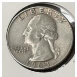 1963-D WASHINGTON QUARTER (90% SILVER)