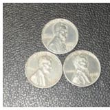 (BAG OF 3) 1943-P LINCOLN  "STEEL" CENTS